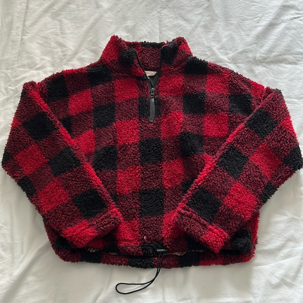 Nordstrom Rack Cropped Sherpa Quarterzip